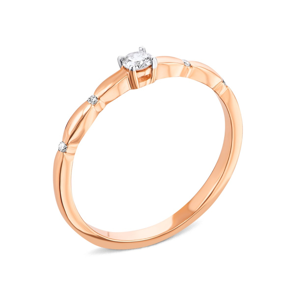 Золотое кольцо с бриллиантами. Артикул UG5К1967