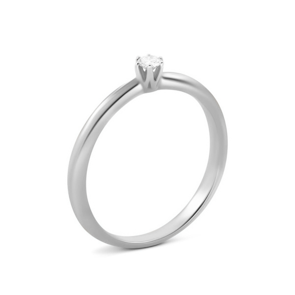 Золотое кольцо с бриллиантом. Артикул UG51108780202