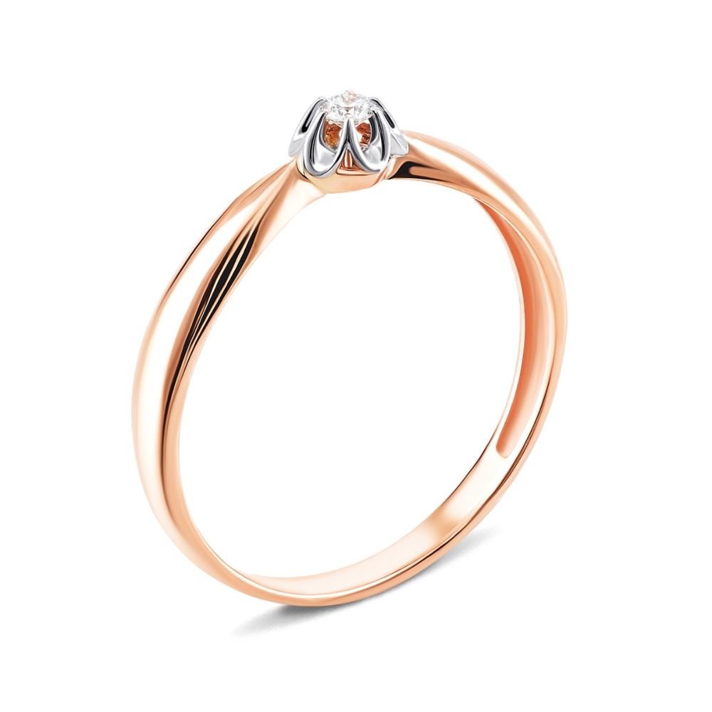 Золотое кольцо с бриллиантом. Артикул UG5880250