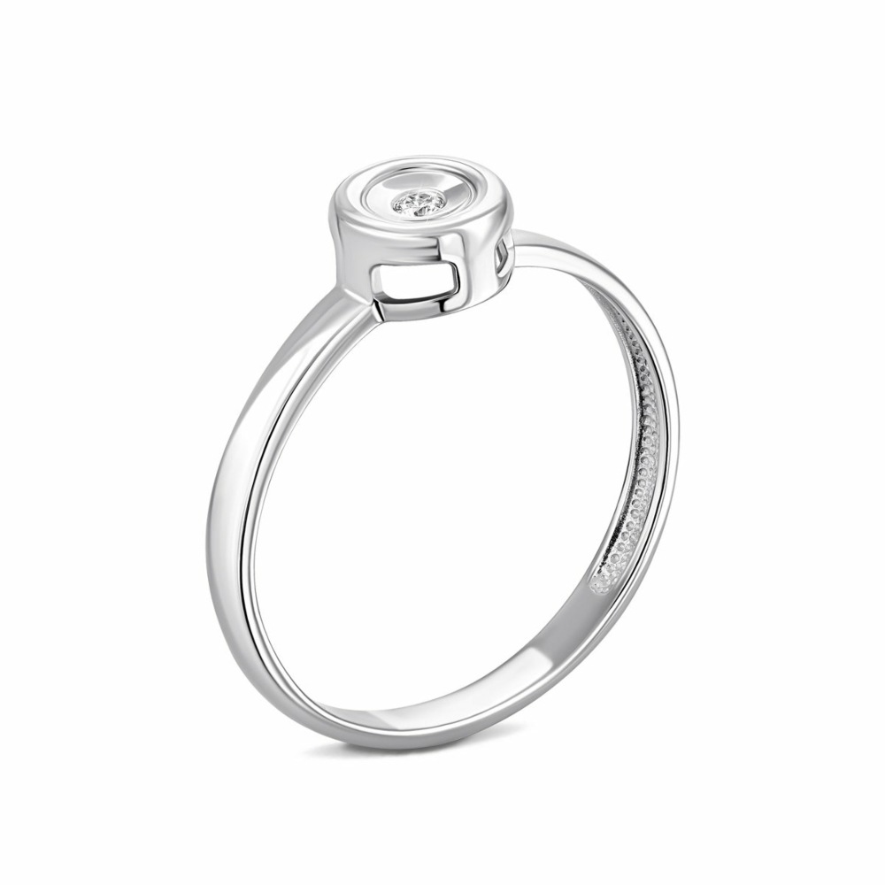 Золотое кольцо с бриллиантом. Артикул UG5880338-бел/1.5