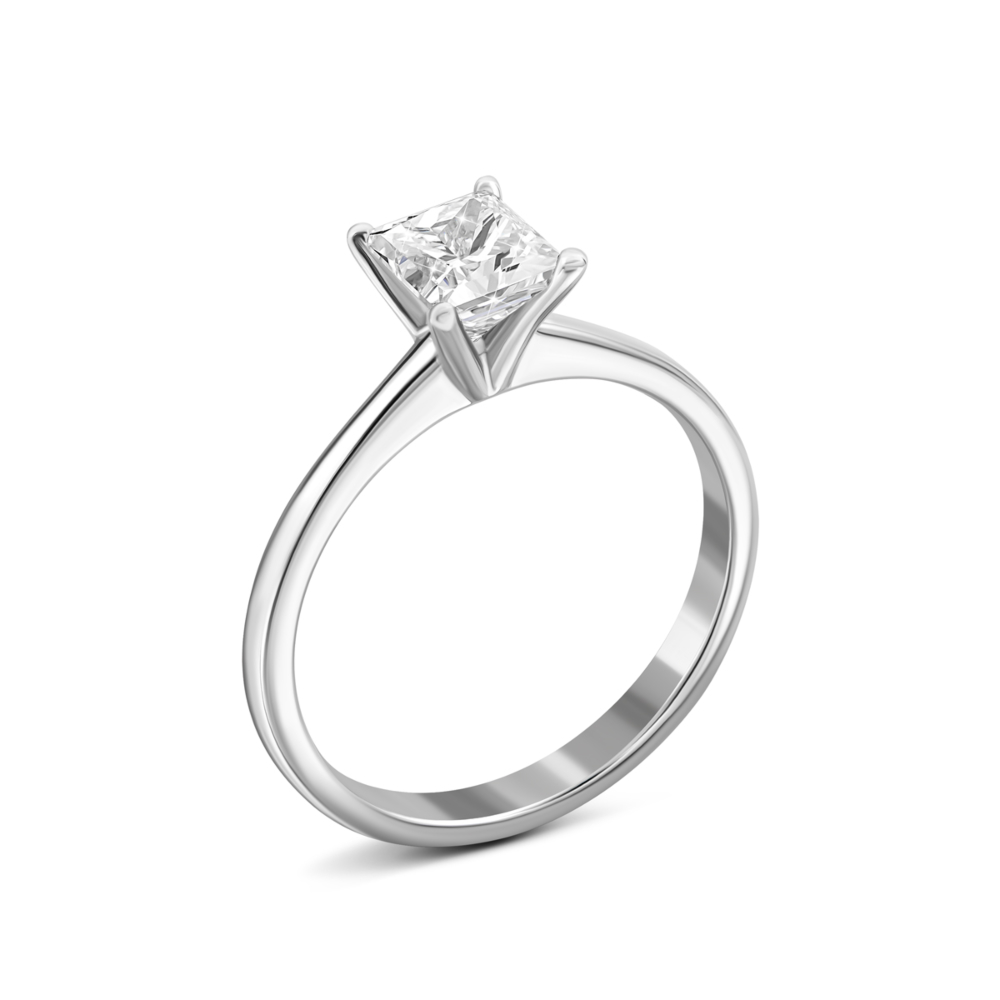 Золотое кольцо с бриллиантом.Артикул UG5B487Б