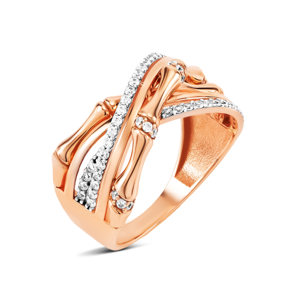 Золота каблучка з фіанітами. Артикул UG51/101/093кб