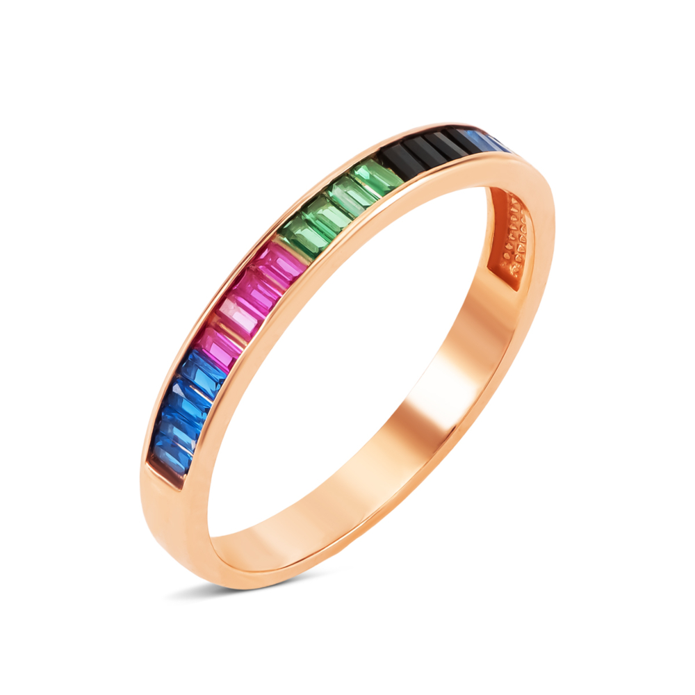 Золота каблучка з фіанітами. Артикул UG51/101/300