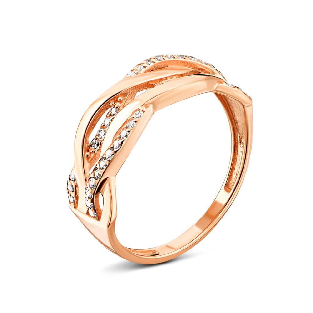 Золотое кольцо с фианитами.Артикул UG5112201
