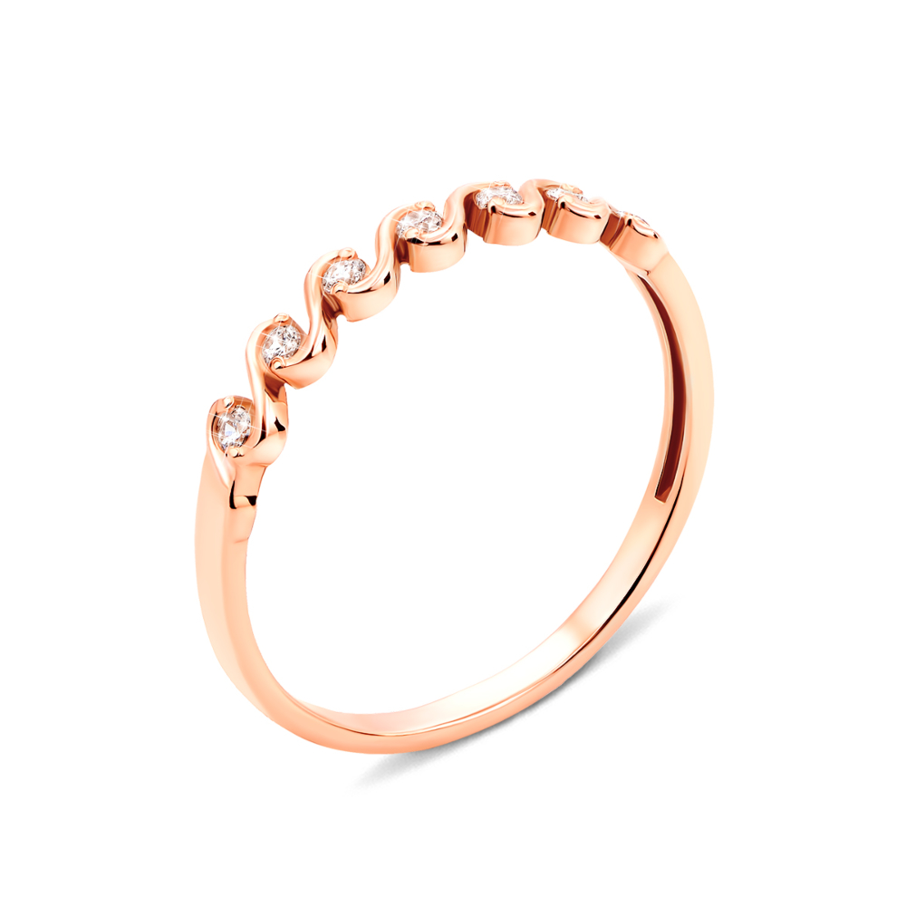 Золотое кольцо с фианитами (12710)