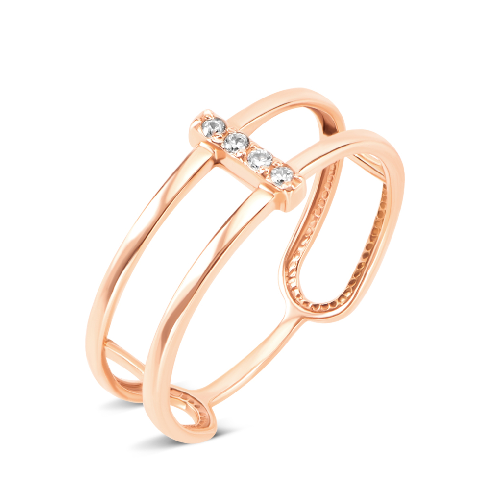 Золота каблучка з фіанітами. Артикул UG513261/01/1/13