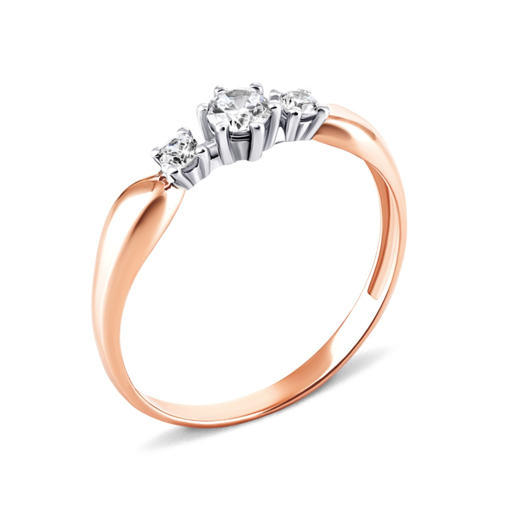 Золотое кольцо с фианитами. Артикул UG5700052