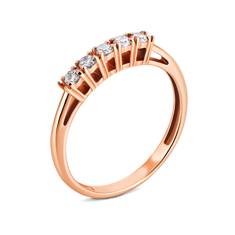 Золотое кольцо с фианитами. Артикул UG5700069