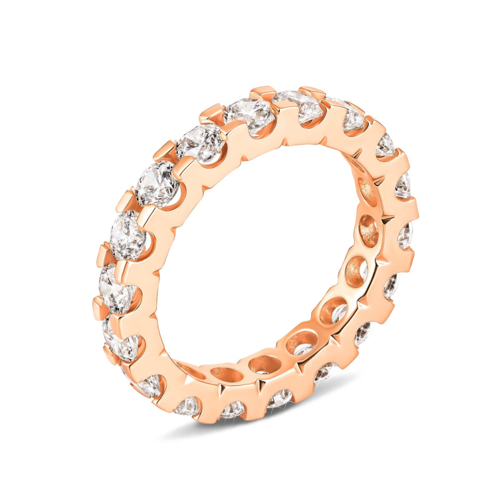 Золота каблучка з фіанітом Royal​ Zirconia.Артикул UG5КД4238 Royal
