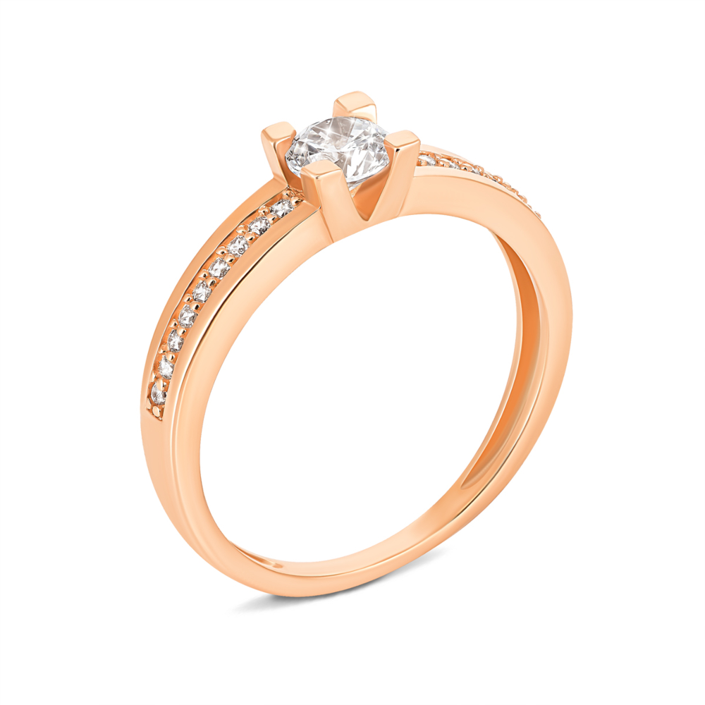 Золотое кольцо с фианитами. Артикул UG5КВ1270и