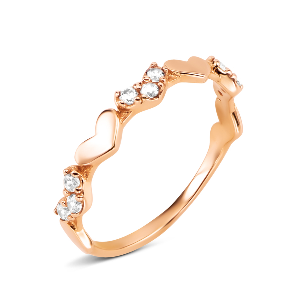 Золотое кольцо с фианитами. Артикул UG5КВ1385и