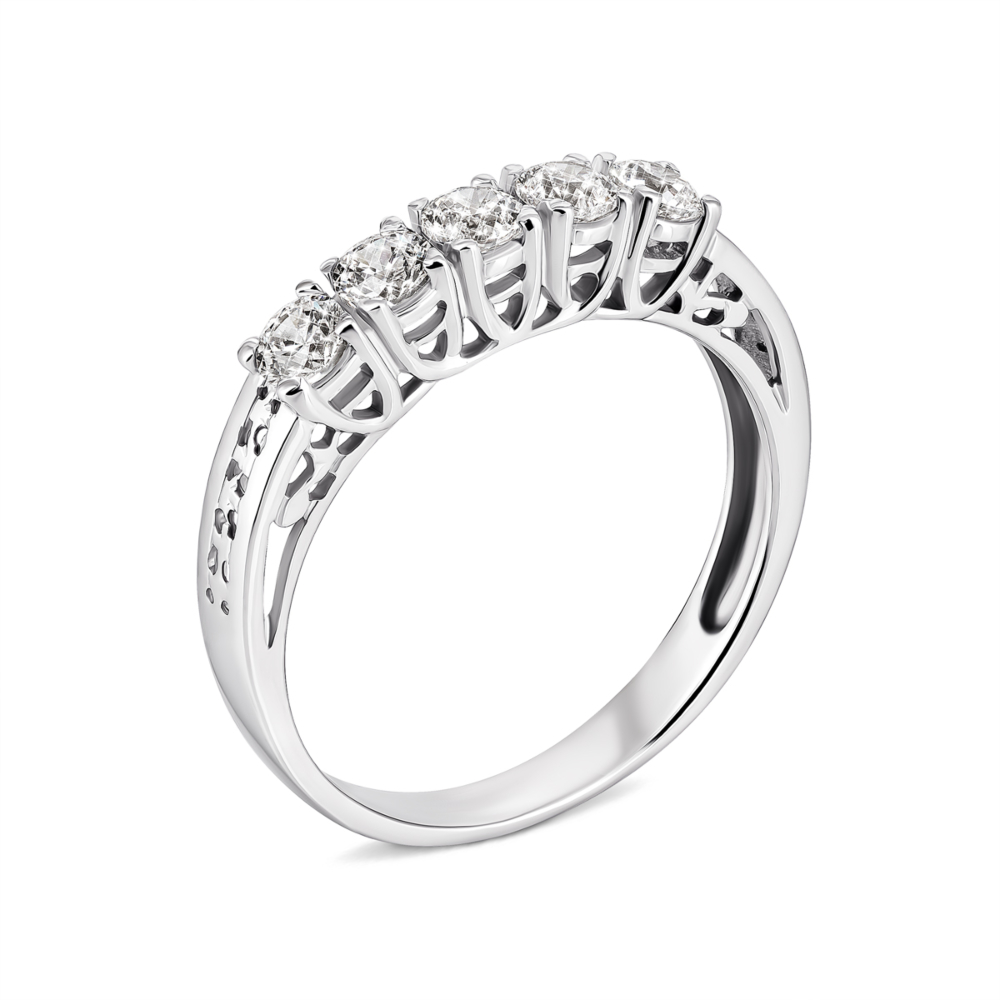 Золотое кольцо с фианитами S​ Zirconia. Артикул UG5КД4212/1 Sw