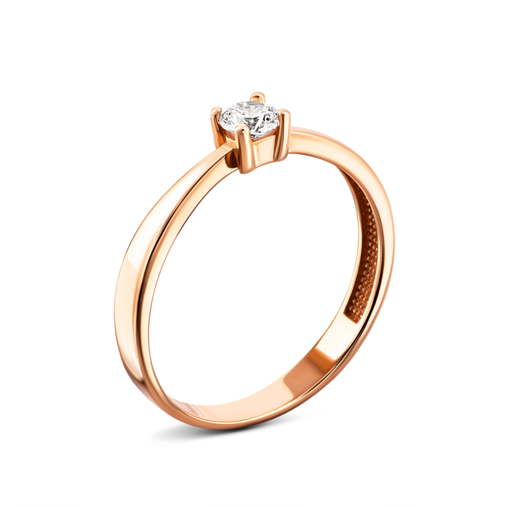 Золотое кольцо с фианитом.Артикул UG51111012001