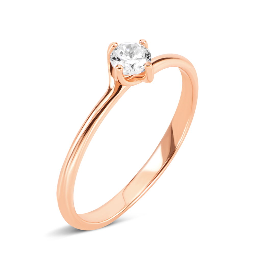 Золота каблучка з фіанітом. Артикул UG5381757