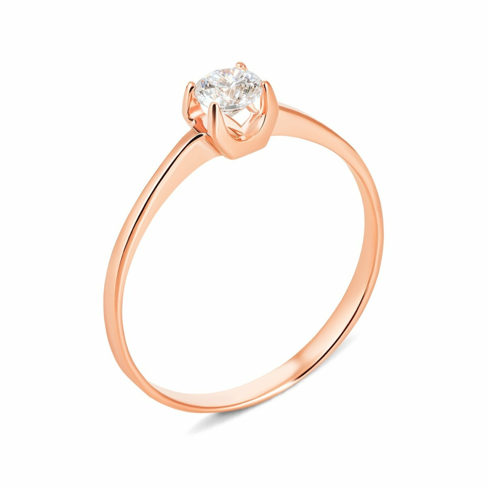 Золотое кольцо с фианитом Royal​ Zirconia.Артикул UG5КД4199 Royal