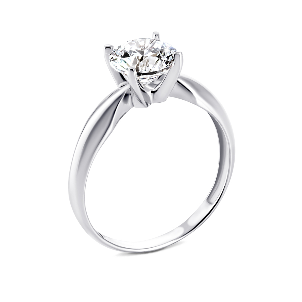 Золотое кольцо с фианитом S​ Zirconia. Артикул UG5КД4117/1 Sw
