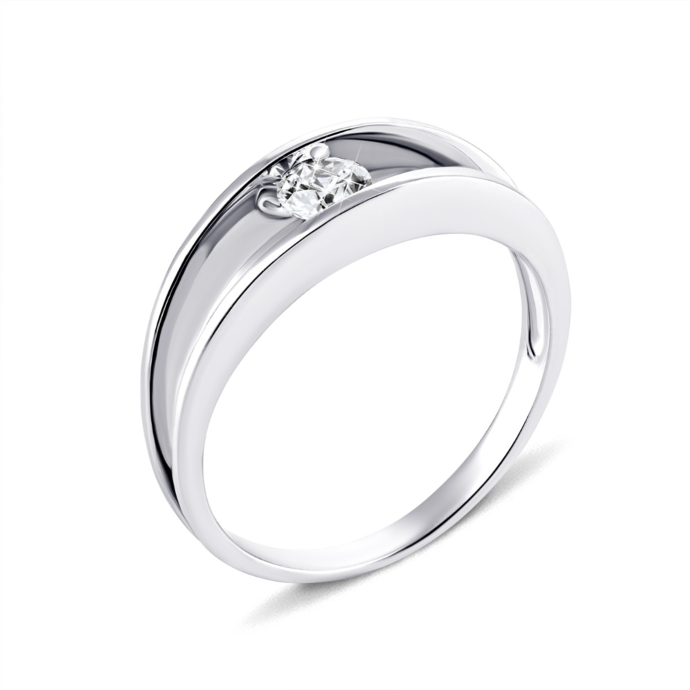 Золотое кольцо с фианитом S​ Zirconia. Артикул UG5КД4214/1 Sw