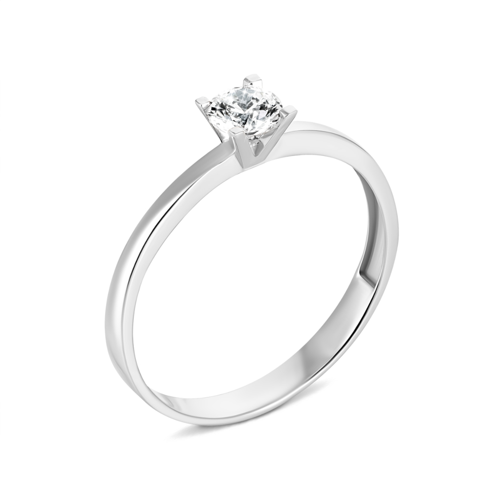 Золотое кольцо с фианитом S​ Zirconia. Артикул UG5КД4218/1 Sw