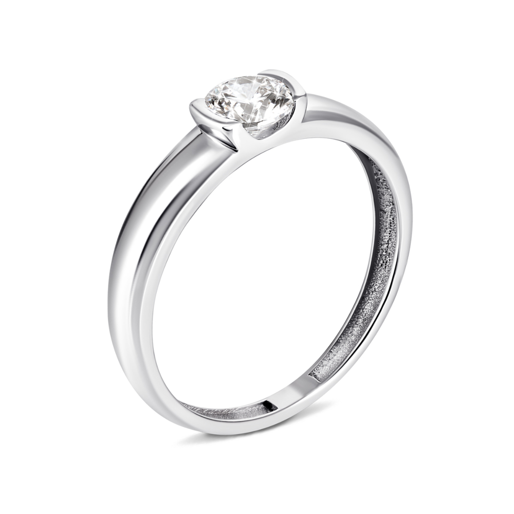 Золотое кольцо с фианитом S​ Zirconia. Артикул UG5КД4252/1 Sw