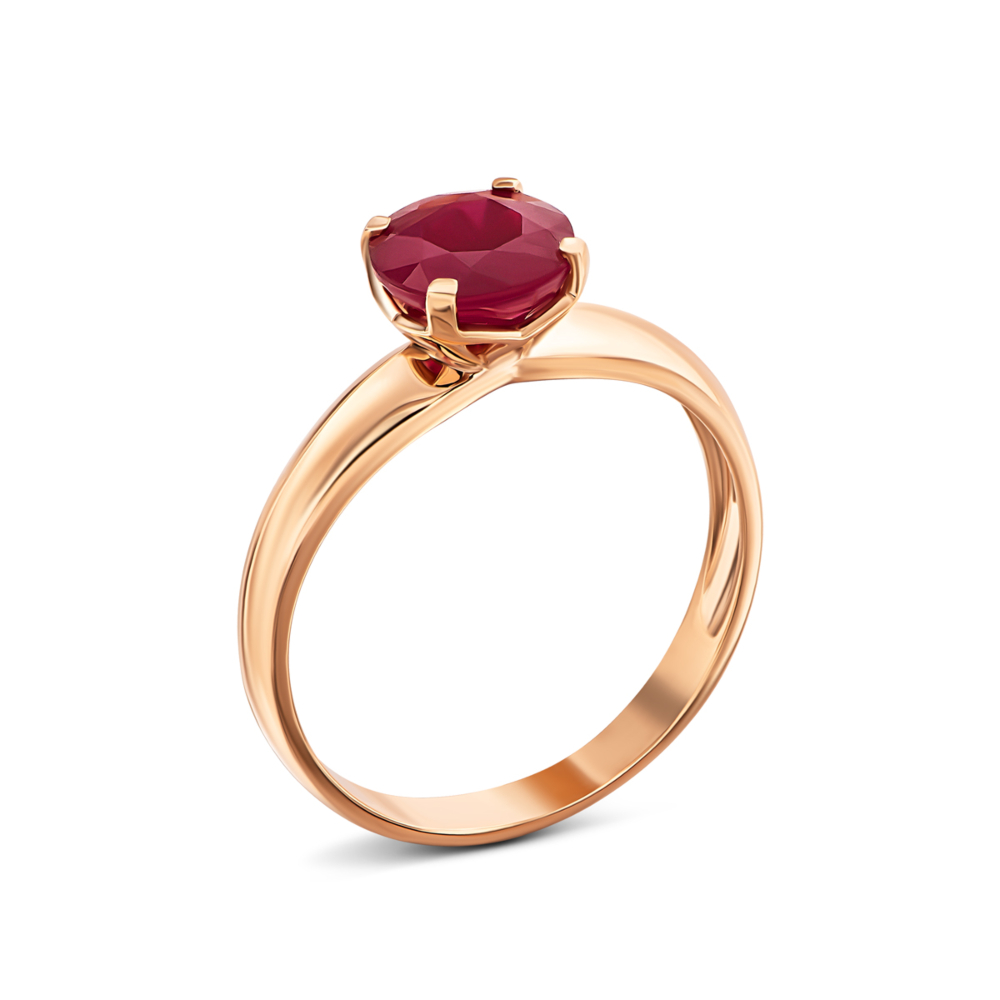 Золота каблучка з рубіном.Артикул UG512121RUBY