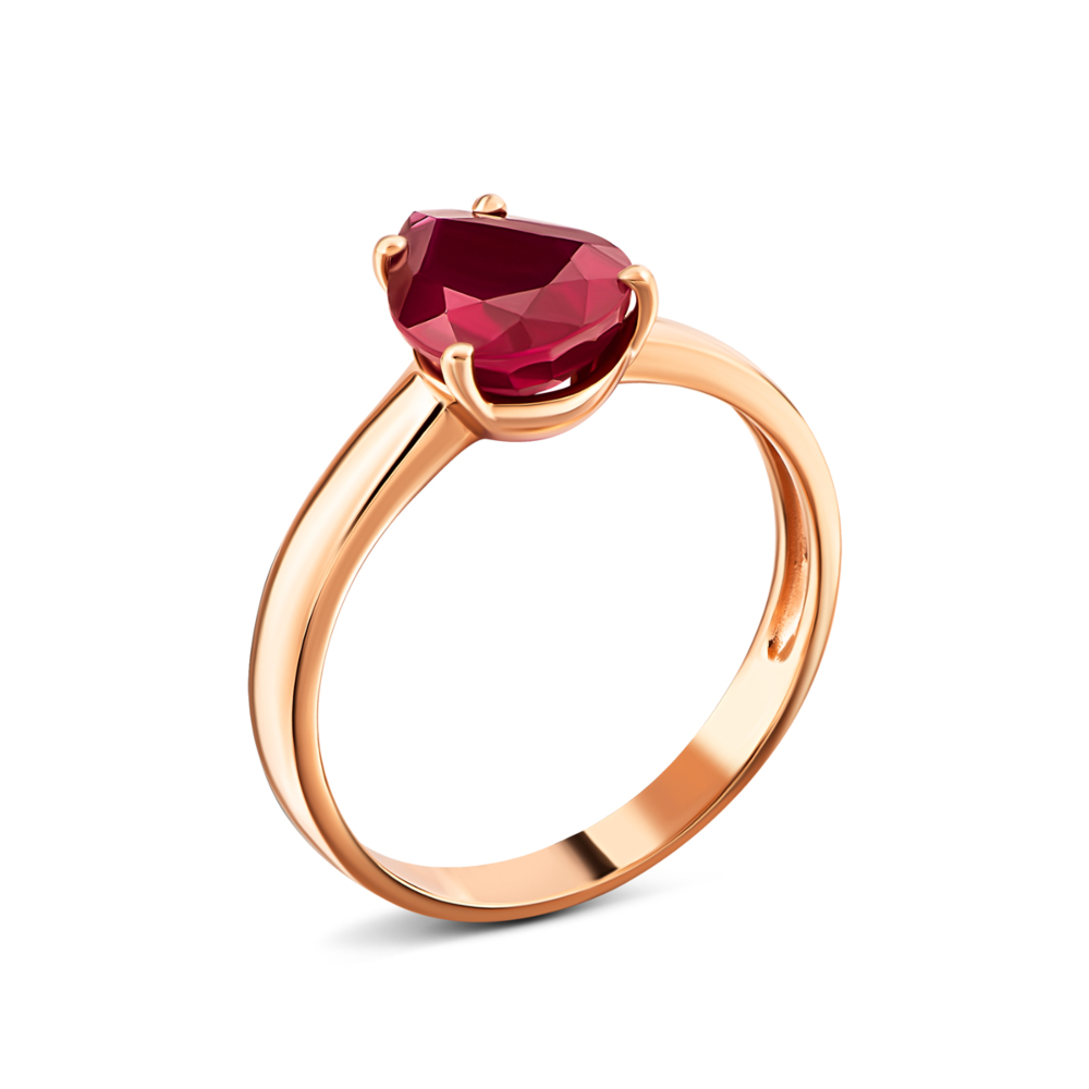 Золота каблучка з рубіном.Артикул UG512277RUBY