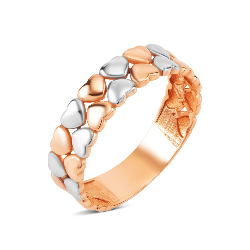 Золотое кольцо Сердца. Артикул UG51/201/120кб