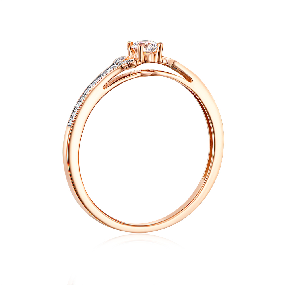 Золотое кольцо с бриллиантами. Артикул 53564-1/01/1/10365
