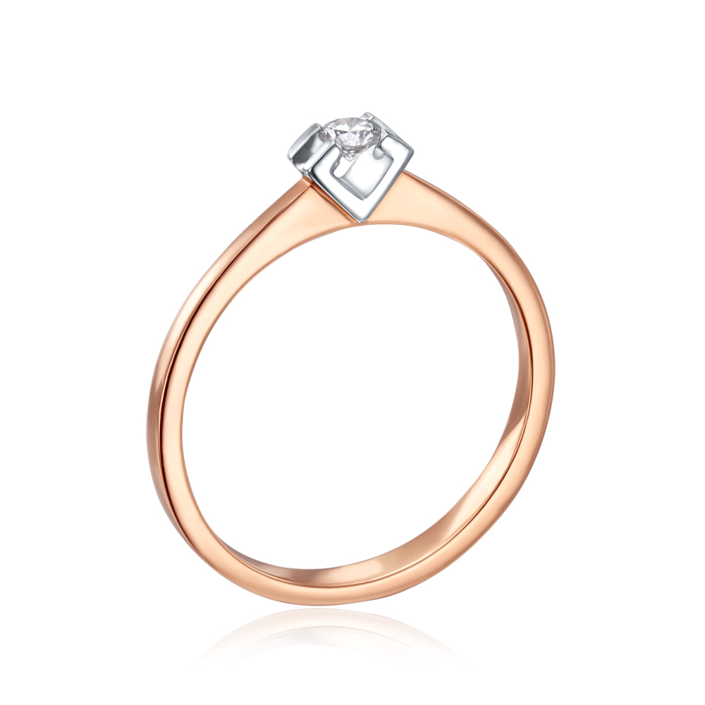 Золотое кольцо с бриллиантом. Артикул 53096/2.5 (53096/01/1/8011)