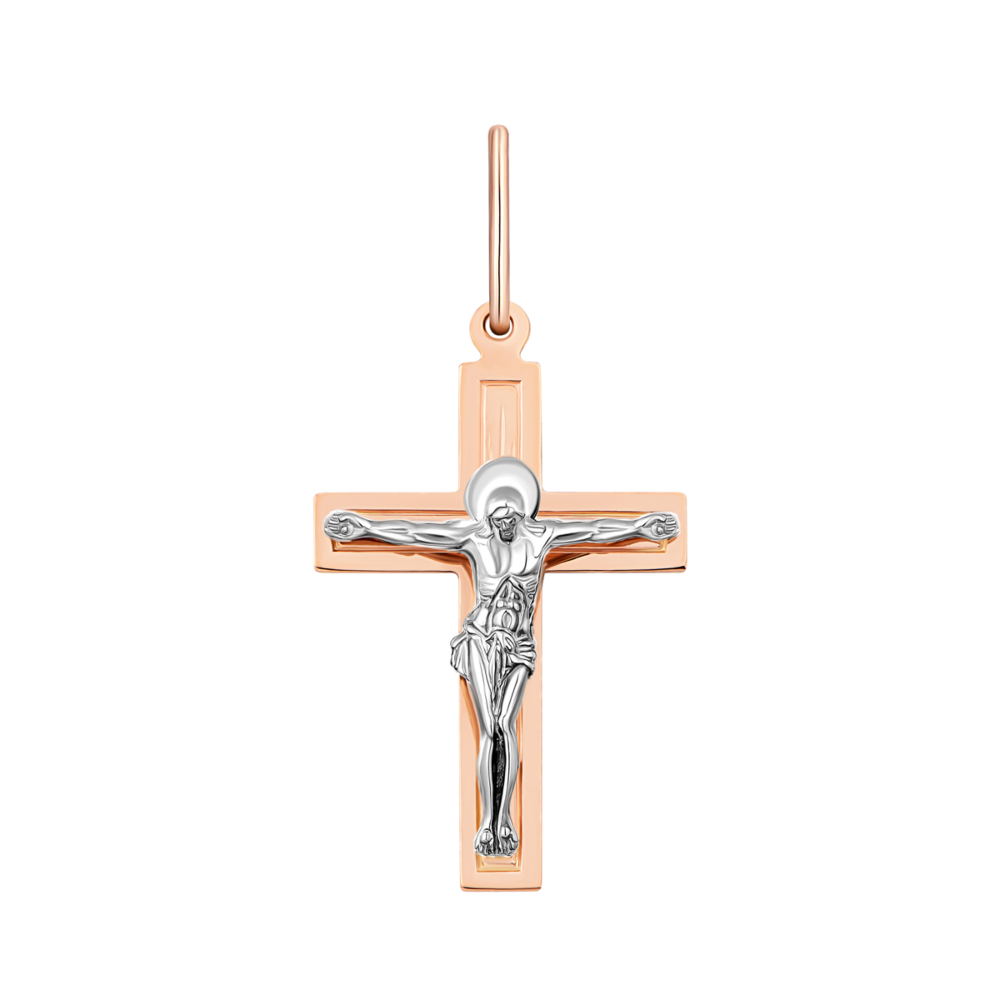 Золотой крестик. Распятие Христа.Артикул UG5518900