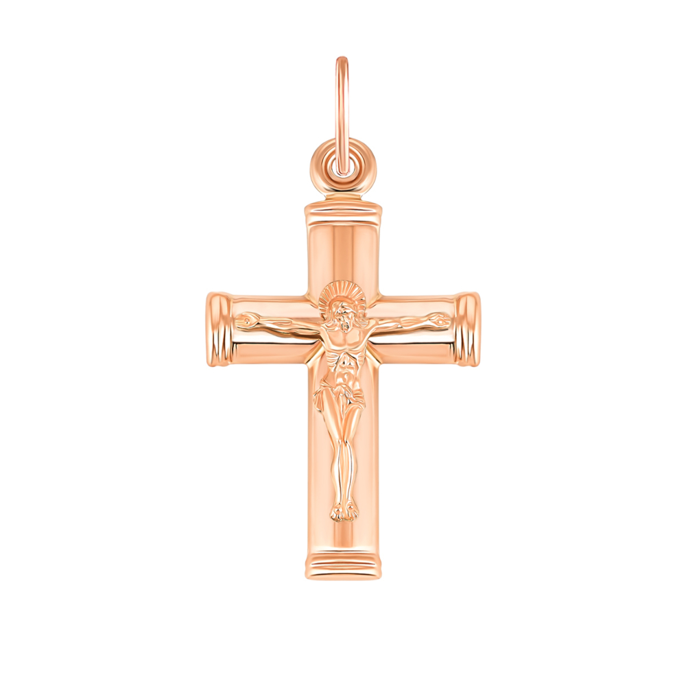 Золотой крестик. Распятие Христа. Артикул UG511605-П