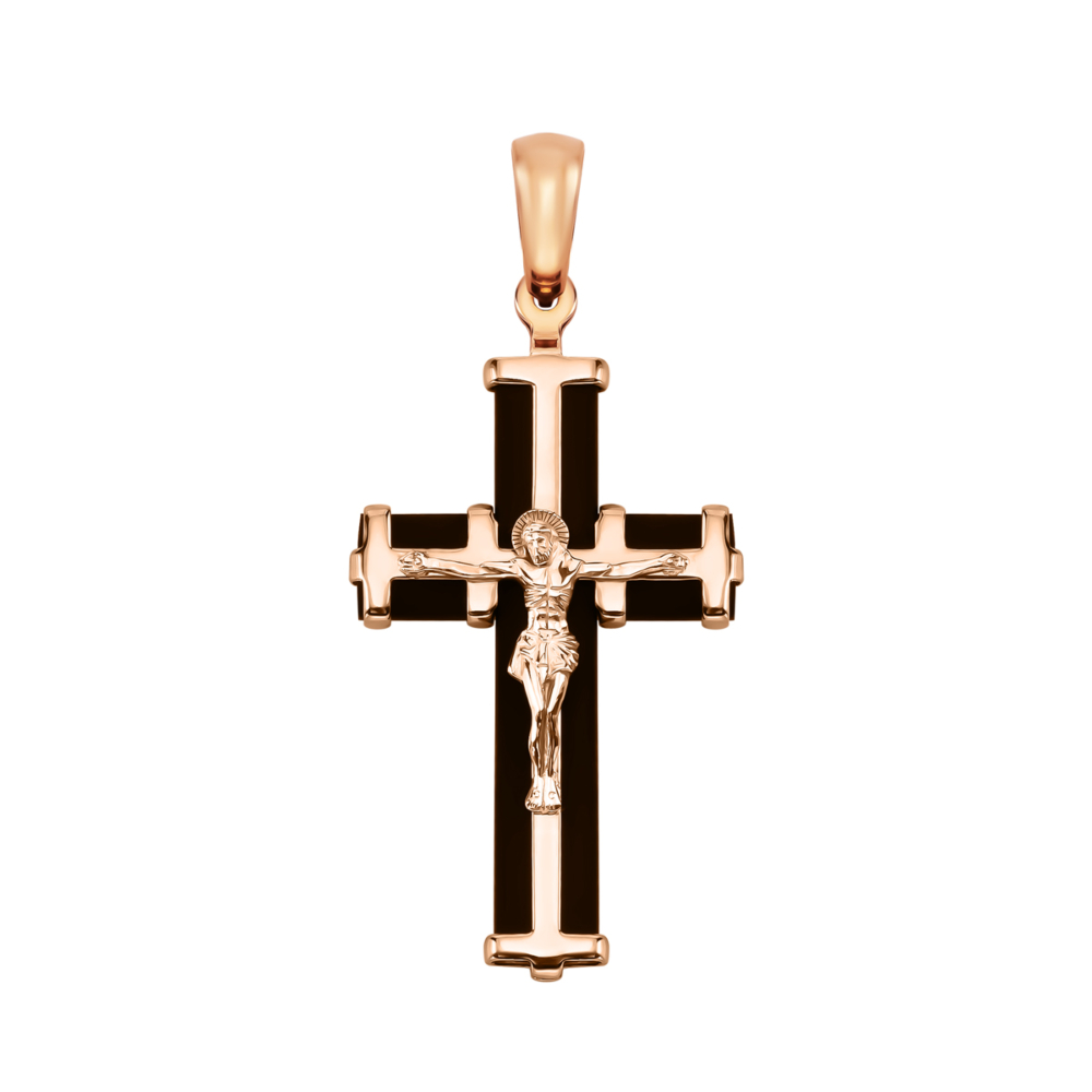 Золотий хрестик. Розп'яття Христове. Артикул UG530457/01/0