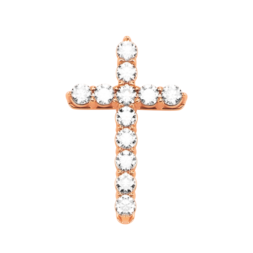 Золотая подвеска Крестик с фианитами Royal. Артикул UG5Кр4183 Royal