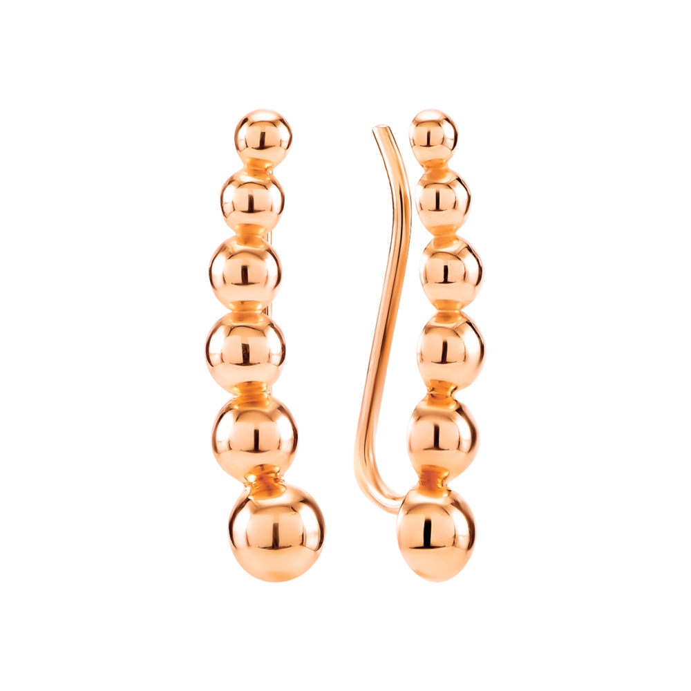 Золоті сережки-кафи. Артикул UG52112039401