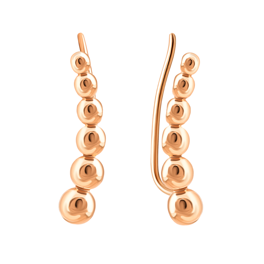 Золотые серьги-каффы.Артикул UG5200406710101