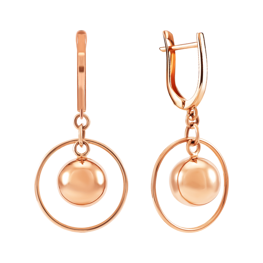 Золоті сережки-підвіски. Артикул UG502745/01/0