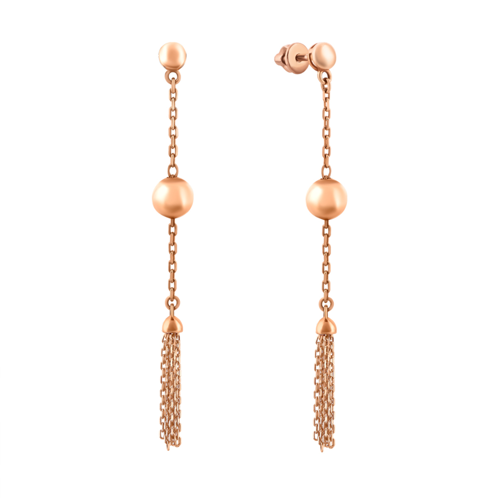 Золотые серьги-подвески.Артикул UG5700308-СП