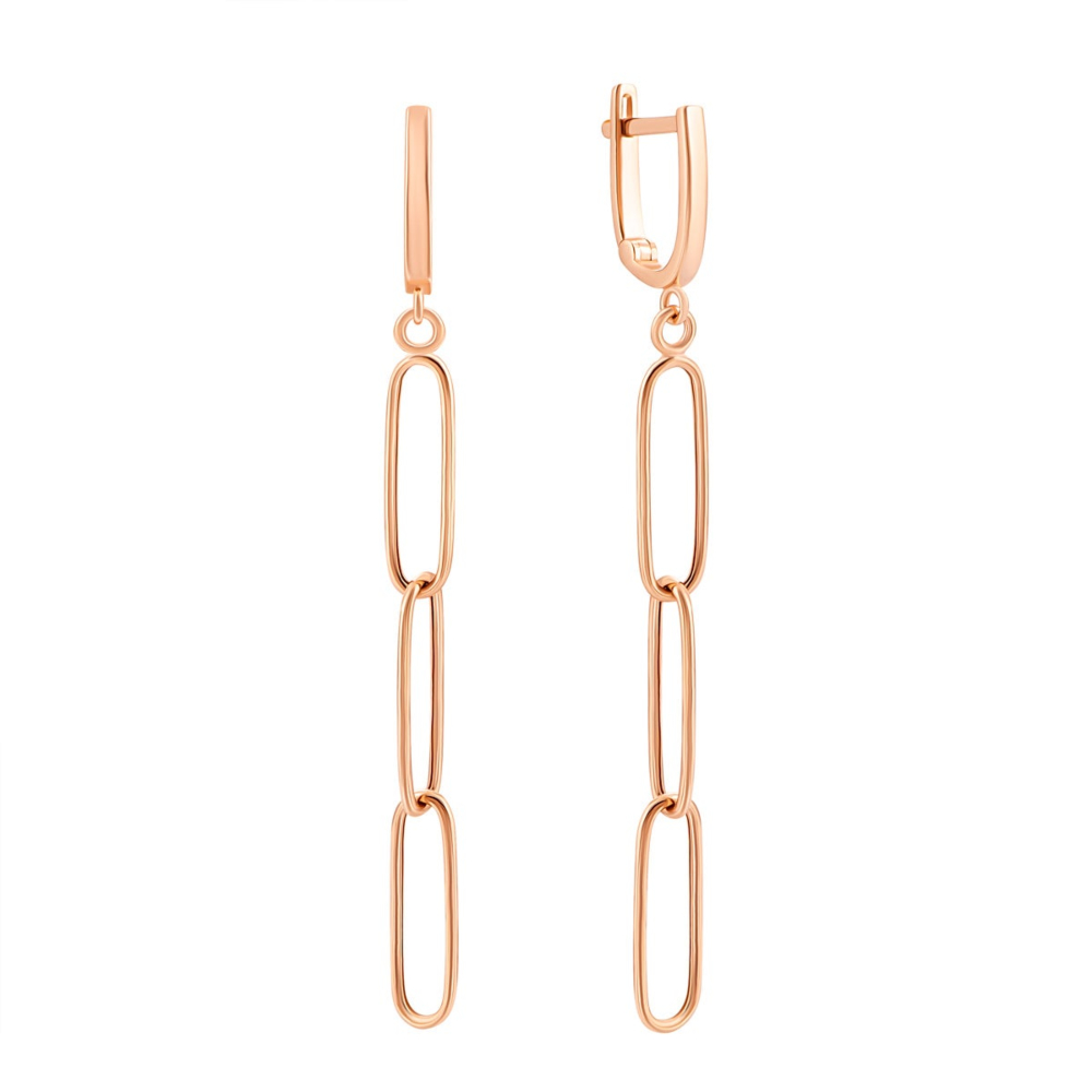 Золотые серьги-подвески. Артикул UG580116