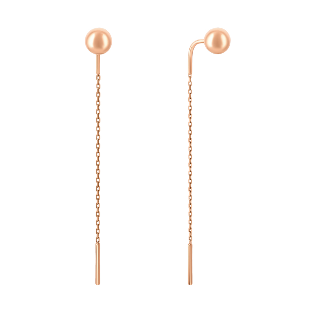 Золотые серьги-протяжки.Артикул UG5700436-С