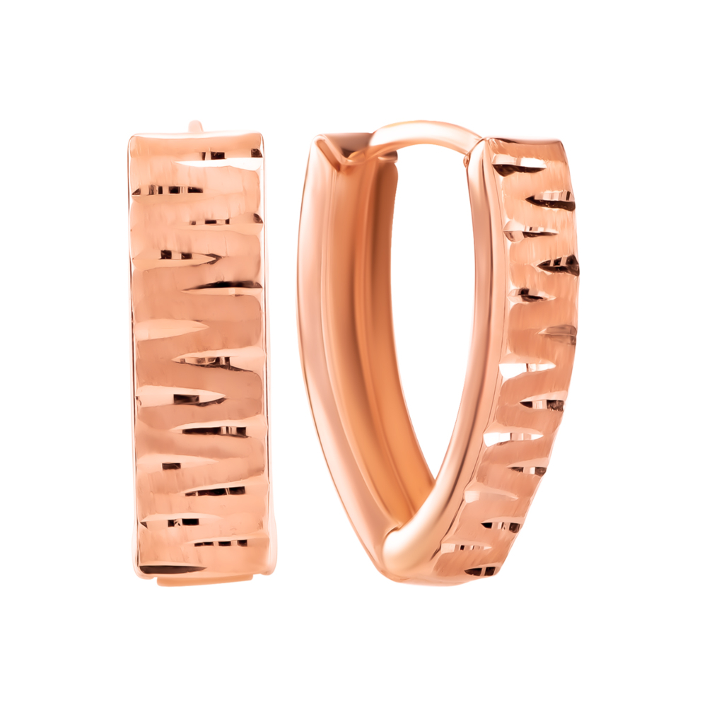 Золотые серьги с алмазной гранью. Артикул UG502927-15/01/2