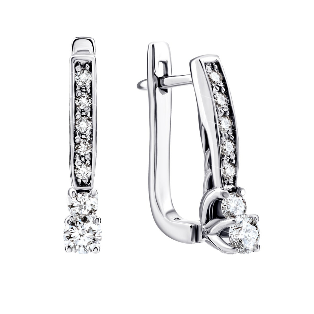 Золотые серьги с бриллиантами. Артикул UG5214325/1