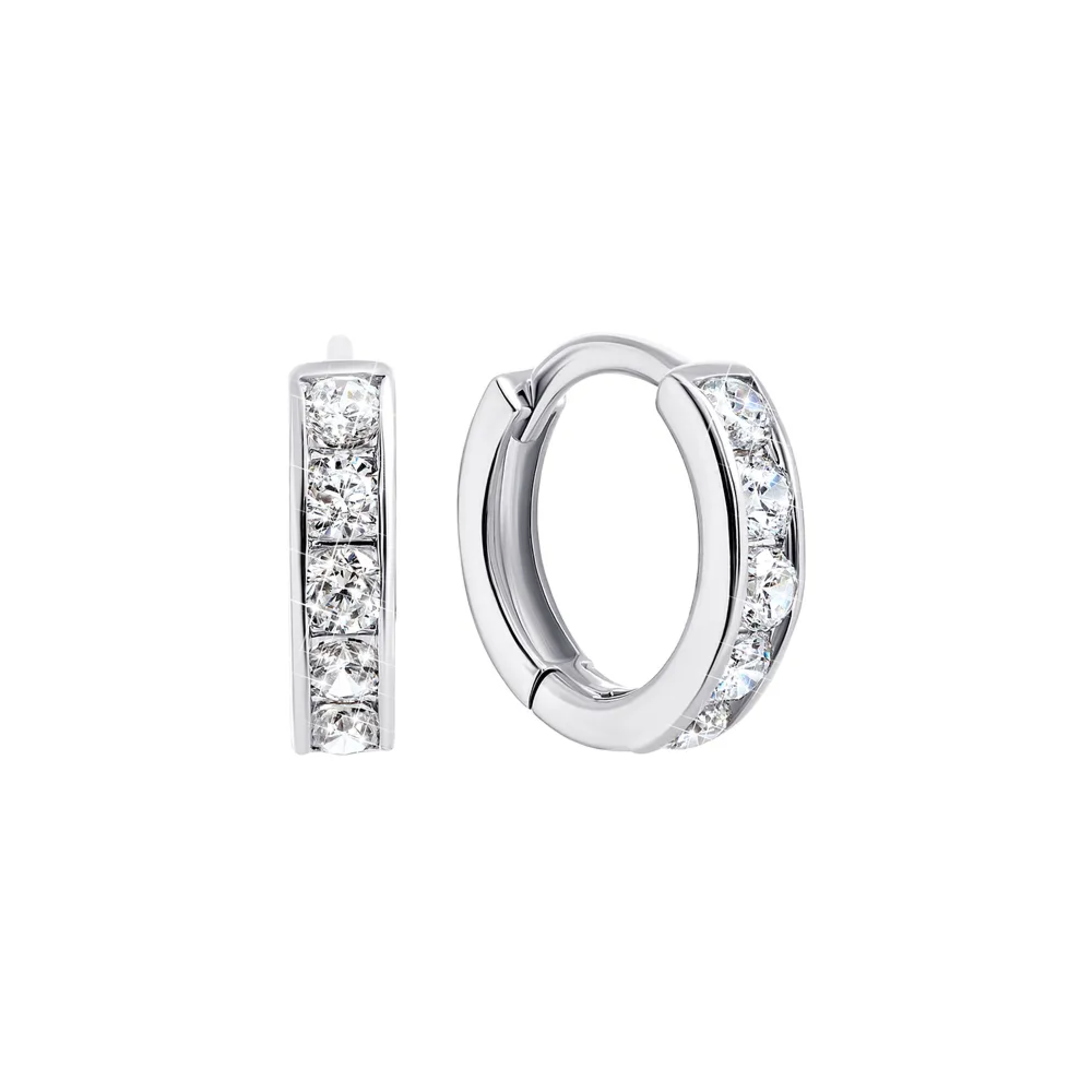 Золотые серьги-конго с фианитами. Артикул UG5700137-Сбел