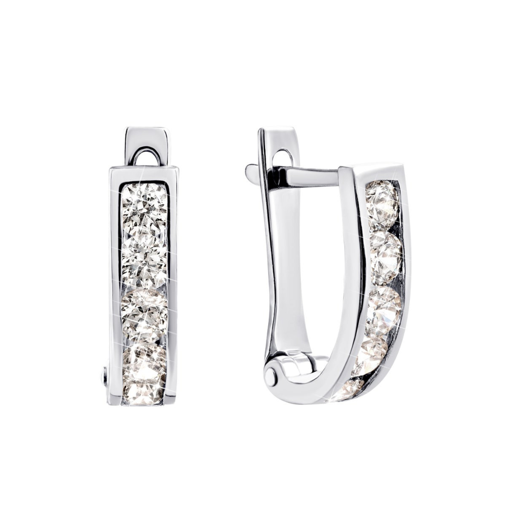 Золотые серьги с фианитами Royal​ Zirconia. Артикул UG5С4180/1 Sw
