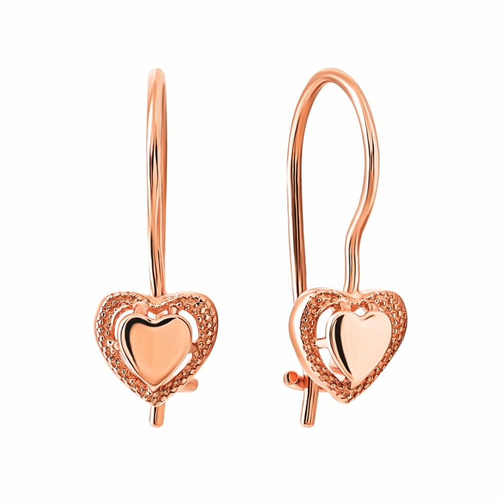 Золотые серьги Сердце. Артикул UG52264
